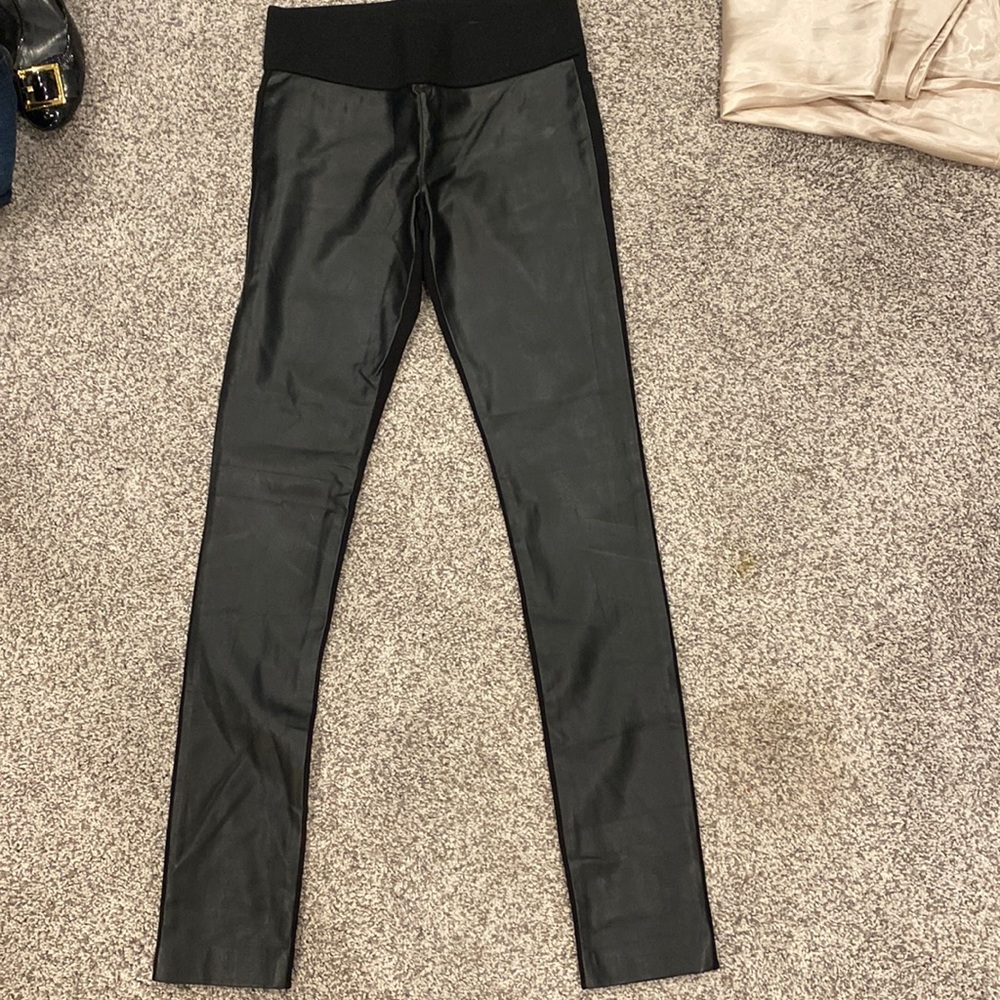 club monaco leather leggings